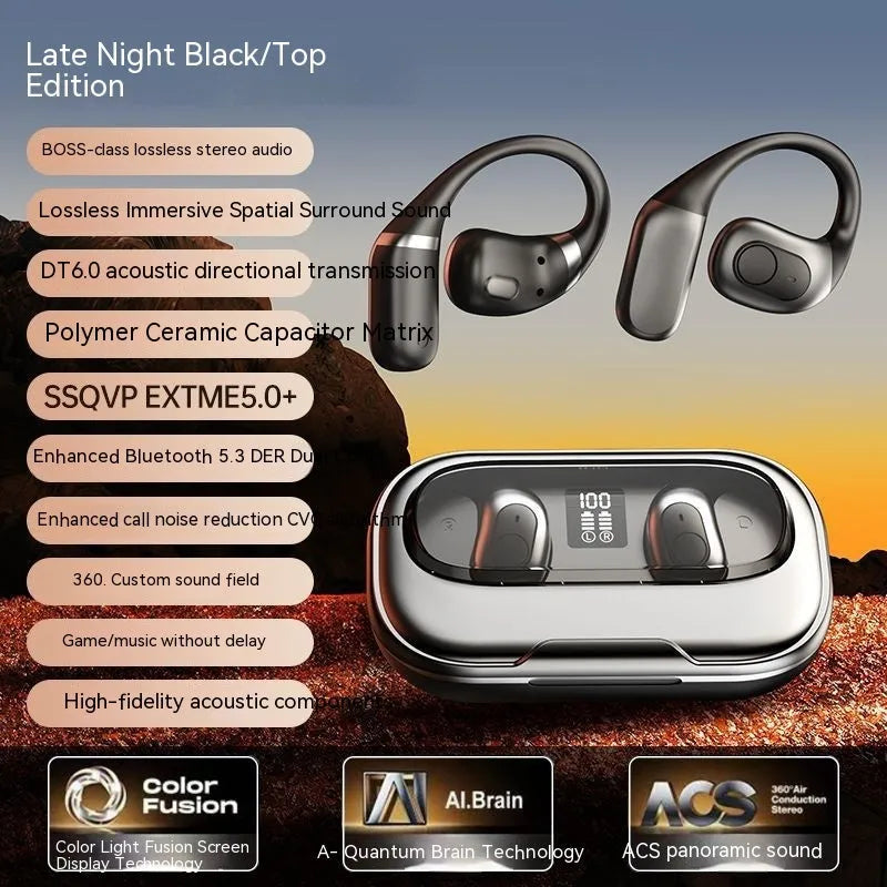 Ear-mounted Sports Bluetooth Headset Large Power And Long Battery Life - Bellarte Enchanté Ear-mounted Sports Bluetooth Headset Large Power And Long Battery Life